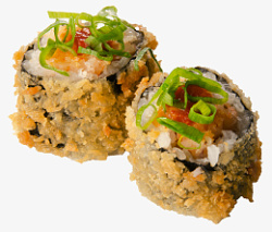 单个寿司油炸的日本寿司高清图片