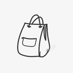 购物袋包包购物袋风格包包简笔画高清图片