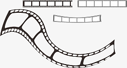 黑白胶片元素cdr免抠素材_新图网 https://ixintu.com 变形胶片 黑白胶片 灰色胶片 简约素材