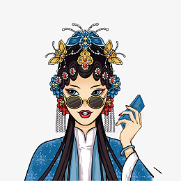国潮人物花旦png免抠素材_新图网 https://ixintu.com 国潮 人 物 花旦