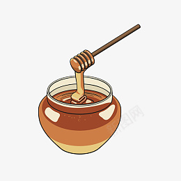 蜂蜜蜂蜜罐卡通png免抠素材_新图网 https://ixintu.com 蜂蜜 蜂蜜罐 标签 卡通