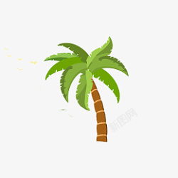 卡通椰子树PNG素材
