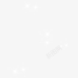 白色星光装饰png免抠素材_新图网 https://ixintu.com 星光 星星 白色 闪烁