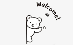 小白熊欢迎图标素材