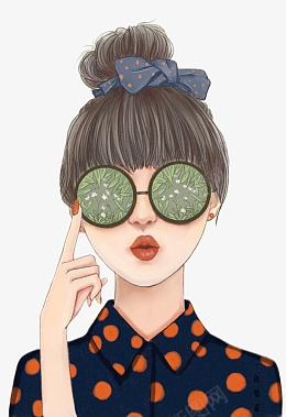 卡通女生手绘插画png免抠素材_新图网 https://ixintu.com 卡通 女生 手绘 插画