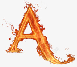 火焰效果字母A素材