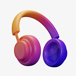 耳机彩色头戴耳机png免抠素材_新图网 https://ixintu.com 耳机 彩色耳机 头戴式耳机 模型