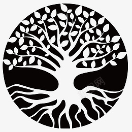 矢量黑白生命之树png免抠素材_新图网 https://ixintu.com 生命之树 矢量 黑白 装饰