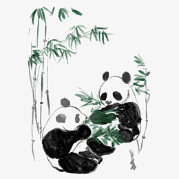 水墨中国风熊猫吃竹子元素png免抠素材_新图网 https://ixintu.com 水墨中国风熊猫吃竹子元素 水墨熊猫 水墨画熊猫 水黑熊猫 竹子