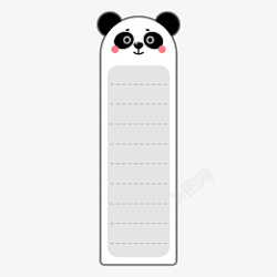 动物便利贴熊猫可爱书签高清图片