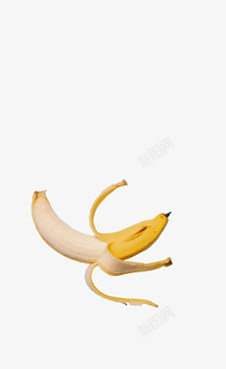 剥开皮的香蕉一个剥开的香蕉君高清图片