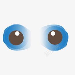 蓝色卡通大眼睛渐变ai免抠素材_新图网 https://ixintu.com 渐变 卡通 眼睛 可商用 蓝色眼睛