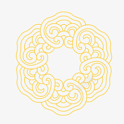 中式雕花矢量纹样素材