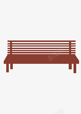 红色简笔长椅png_新图网 https://ixintu.com 红色简笔长椅 红色长椅 公园长椅 长椅