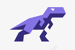 矢量折纸恐龙创意拼色恐龙高清图片