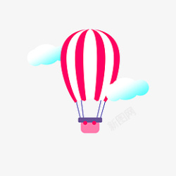热气球免抠透明矢量素材