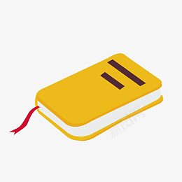 一本黄色的夹着书签的书png免抠素材_新图网 https://ixintu.com 立体化 3D 书签 学习 看书 记录 黄色