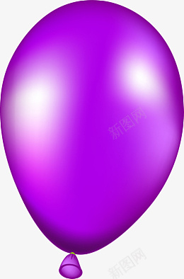 紫色气球png免抠素材_新图网 https://ixintu.com 气球 玩具 紫色 漂浮