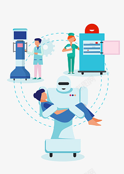 医疗机器人AI人工智能机器人医疗医院陪伴高清图片