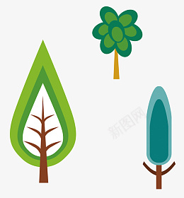 卡通植物psd免抠素材_新图网 https://ixintu.com 卡通绿色图标 植物 树 卡通树
