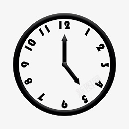 手绘的简笔画时钟png免抠素材_新图网 https://ixintu.com 创意设计 卡通手绘 计时器 分针 可爱 唯美 时针 时钟 符号 黑色