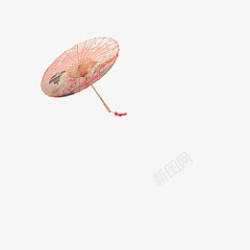 古代油纸伞粉红色油纸伞高清图片
