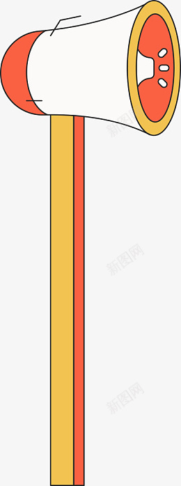 矢量站立的喇叭png免抠素材_新图网 https://ixintu.com 直杆 喇叭 广播站 插画