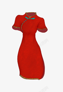 复古手绘民国风改良旗袍女人味服装素材