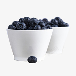 两桶美味蓝莓素材