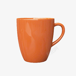 高清橙色马克杯素材
