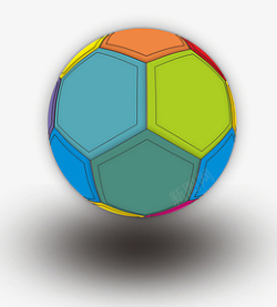 足球皮球彩色圆球素材