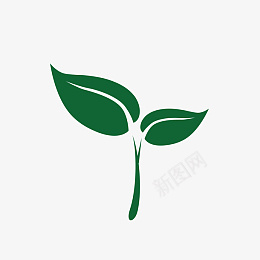 植物的叶子图标png免抠素材_新图网 https://ixintu.com 发芽 图标 树叶 植物 绿叶