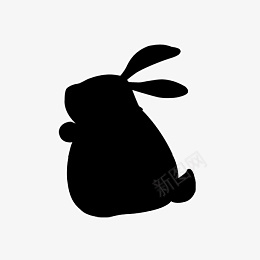 八月十五嫦娥脚下的兔子剪影png免抠素材_新图网 https://ixintu.com 兔子 玉兔 剪影 仰望