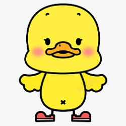 可爱动物卡通黄色鸭子素材