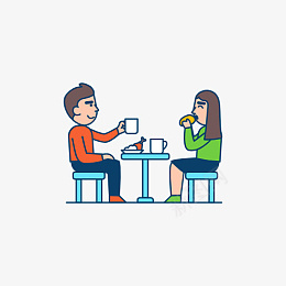 男女吃饭聊天png免抠素材_新图网 https://ixintu.com 人物 吃饭 聊天 喝茶