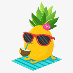 一个菠萝一个度假中的菠萝高清图片