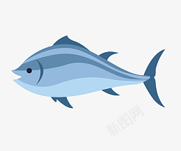 蓝色的海鲜小鱼插画png免抠素材_新图网 https://ixintu.com 手绘海鲜插画 深海的小鱼 漂亮的海鱼 蓝色的海鱼 卡通插画