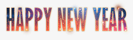 新年快乐字体样式设计png免抠素材_新图网 https://ixintu.com 春节 节庆 字体 绚丽 彩色
