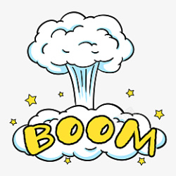 boom对话框漫画BOOM爆炸蘑菇云对话框高清图片