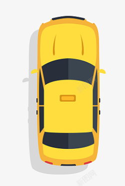 陶器装饰时尚黄色私家汽车插图高清图片