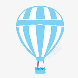 卡通蓝色热气球漂浮插画png免抠素材_新图网 https://ixintu.com 漂亮的氢气球 飘起的热气球 卡通热气球 旅行热气球 旅游 旅行