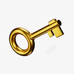 金色质感边框钥匙金属质感高清图片