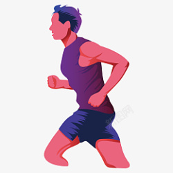 灰色身体灰色创意跑步男士元素高清图片