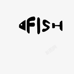 鱼形文字fish素材