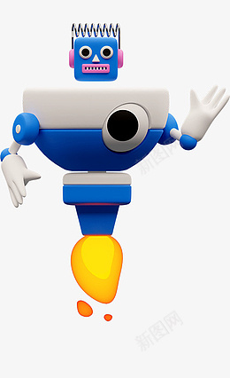 游戏3d图标深蓝机器人png免抠素材_新图网 https://ixintu.com 游戏 3d 图标 蓝机器人