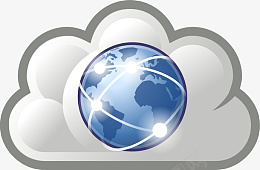 网络图标云网络地球png_新图网 https://ixintu.com 网络 图标 地球 云 云网络
