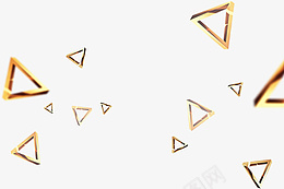 金色三角形几何装饰png免抠素材_新图网 https://ixintu.com 金色 三角形 几何 装饰