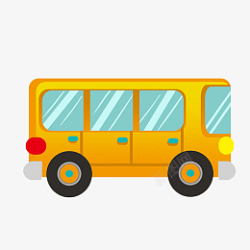 公车卡通卡通黄色公车高清图片