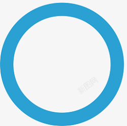蓝色圆环标志素材