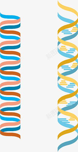 两种样式DNA螺旋png免抠素材_新图网 https://ixintu.com 生物 标志 DNA 团